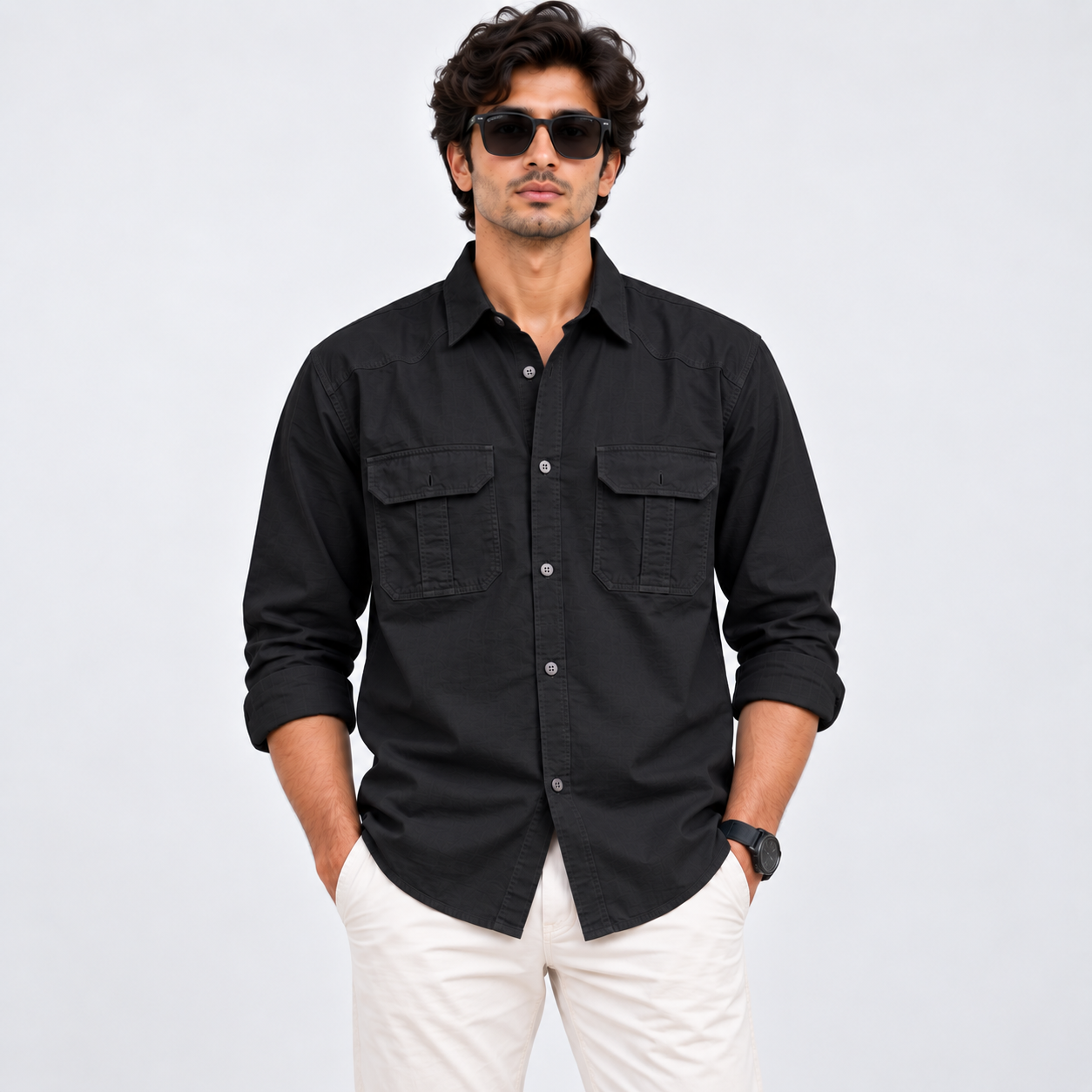Home 8 pocket cargo baggy men's pants